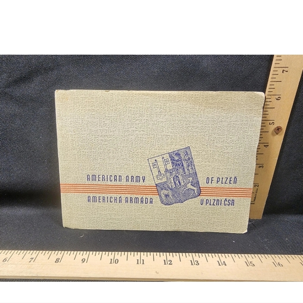 1945 WWII American Army of Plzen Liberation of Czechoslovakia Photo Album Book 2